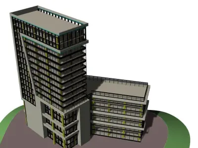 Office Building CM17 - Revit Project 3D model