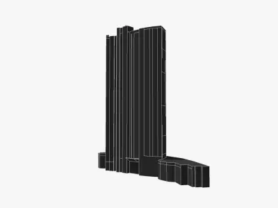 River Place Apartments Low-poly 3D model