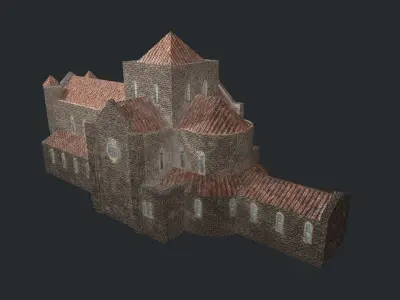 Church Low-poly 3D model Low-poly 3D model