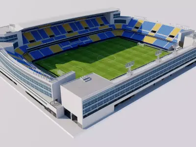 Estadio Nuevo Mirandilla - Cadiz Spain 3D model