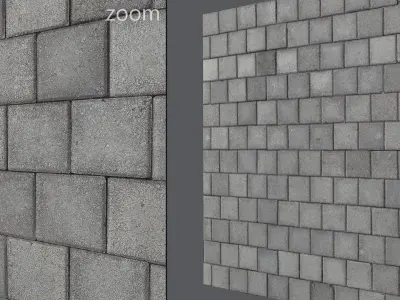 Outdoors Floor tiles vol 1 UE4 3D model