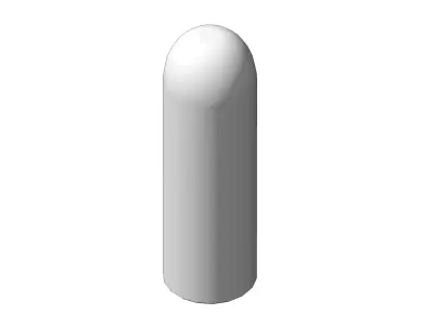 Concrete Bollard D250 H800 Smooth Urban Street Barrier 3D model