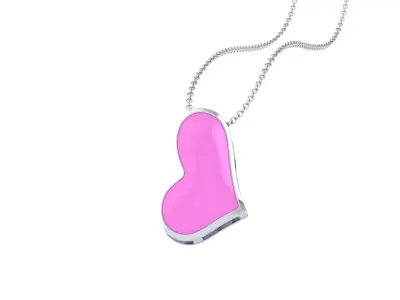 Kids Heart Pendants 3dm STL OBJ FBX Renders Details 3D print model