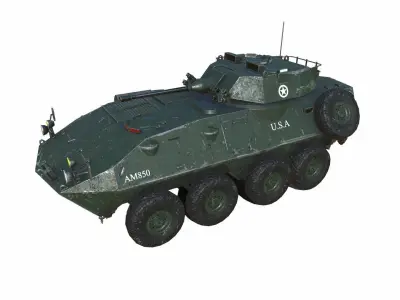 LAV 25 Light Armored Vehicle Low-poly PBR Low-poly 3D model