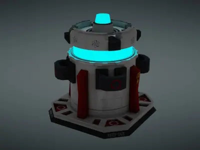 Force field generator Low-poly 3D model