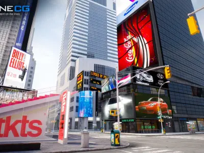 NYC Times Square v2 3D model
