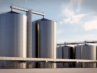 Grain Elevator Complex  3D model
