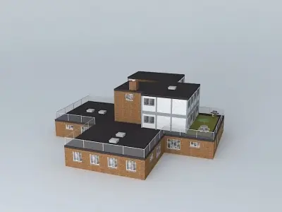 Penthouse house Free 3D model