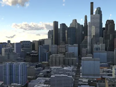 City 82 Low-poly 3D model