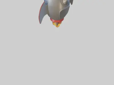 Cartoon Rocket model 3D model