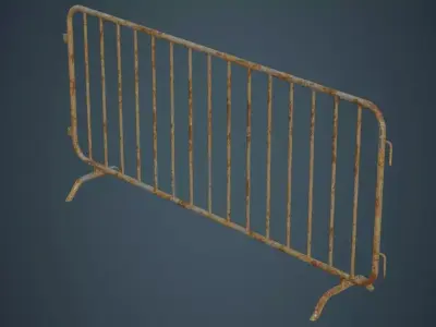 Crowd Barrier 2B Low-poly 3D model