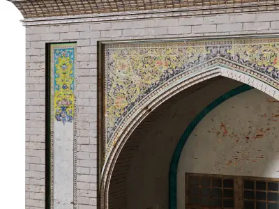 old islamic turkish arch set 136 Low-poly 3D model