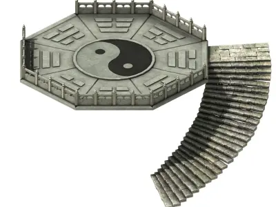 Fairy Mountain - gossip - platform 3D model