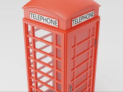 Phone Box Low Polly 3D Model Game Ready Free 3D model