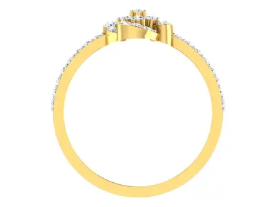 Women Ring Render 3dm STL OBJ FBX Details 3D print model 11