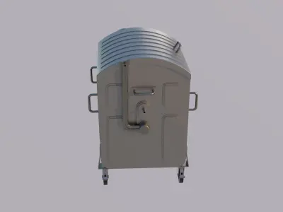 Dumpster 2 - Old Metal Trash Container 3D model