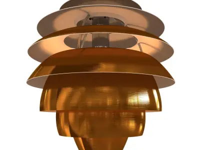 Stilnovo Pendant in Brushed Copper 3D model