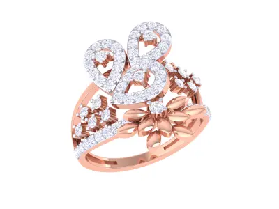  Women Ring MTL 3dm STL OBJ FBX Details 3D print model 96