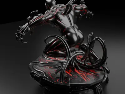 Venom 3D Printable Figure Sci-Fi Style Base 3D print model