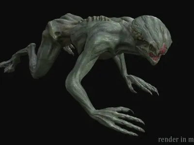 Alien monster2 Low-poly 3D model