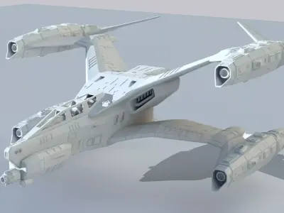 babylon 5 Thunderbolt 3D STL file 1 48th scale 3D print model