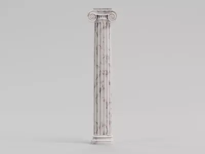 Ionic Column V1 - Volute Classical Pillar 3D model