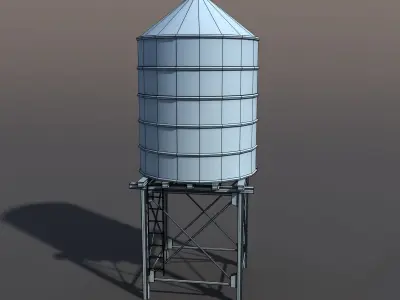 Water Tank 47 Low-poly 3D model