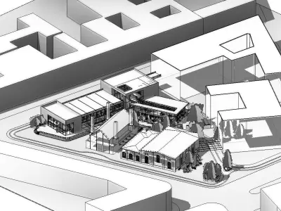Community Center in Berlin - Moabit Street 3D model