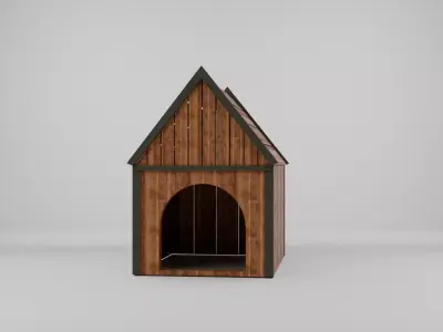 Dog House Low-poly 3D model