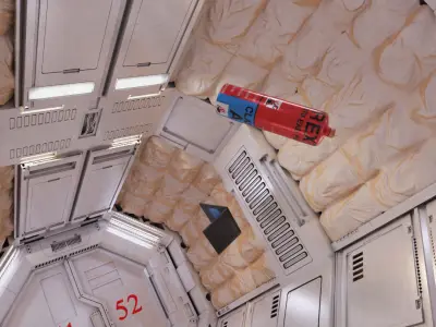scifi corridor2 3D model