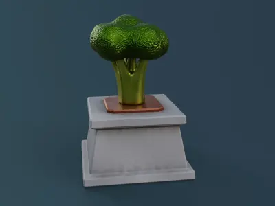 Broccoli Monument Low-poly 3D model
