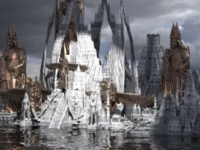 Pyramid City of Ascension Holy Light Kit bash 3D model