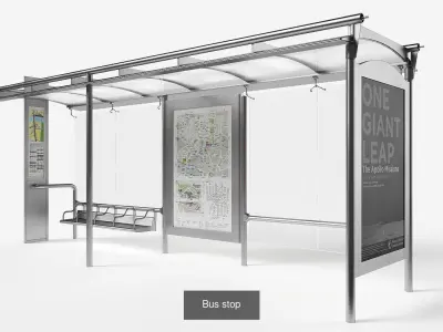 City environment objects 3D Model Pack