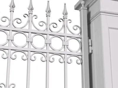 Entrance Forged Gates in classic style  3D model