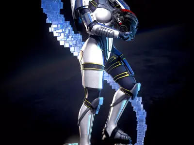 Mass Effect Fanart - Liara TSoni 3d print model Pose 4 3D print model