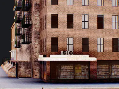 Low Poly - New York City Block 2 3D model