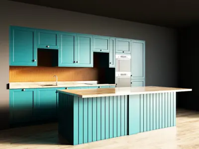 100-Kitchen4 matte 9 3D model
