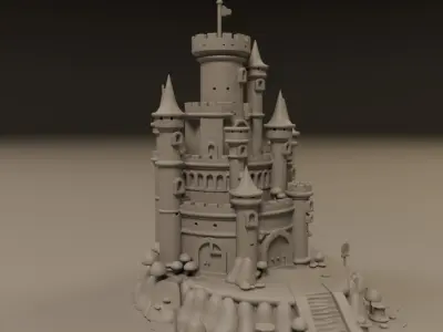 medieval castle 3D print model