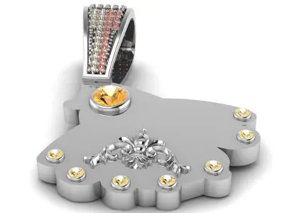 3D BIRD GOLD PENDANT  3D print model