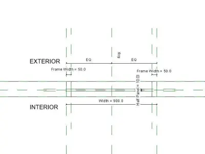 Top Hung Window Free 3D model