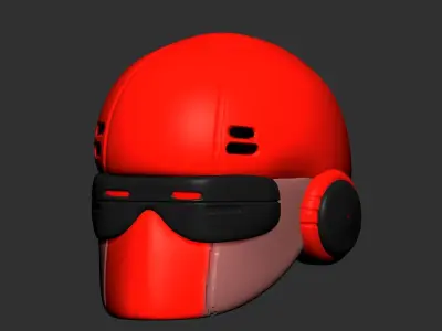 helmet high poly sculpt 3d printable  3D model 3D model buy