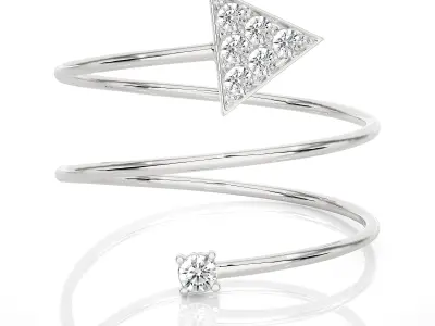 Light Minimalist Diamond Ring 3D print model