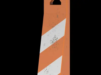Traffic cone Low-poly 3D model 14