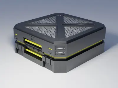 Sci-Fi Crate 5 Low-poly 3D model