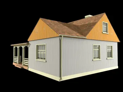 house Low-poly 3D model 21