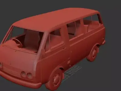 Toyota Hiace Mk1 H10 PassengerVan 1967 3D print model
