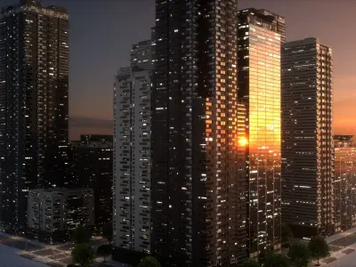 City Block Type B18 3D model