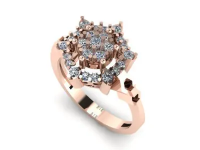 wedding ring for daimonds 3D print model buy