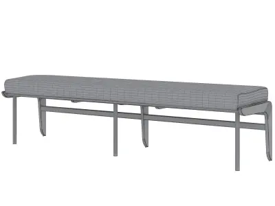 Kinney Teak Outdoor Dining Bench  3D model