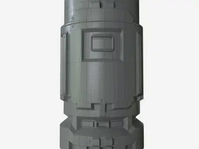 Sci Fi Industrial Barrel Crate Game Ready PBR Textures Low-poly 3D model